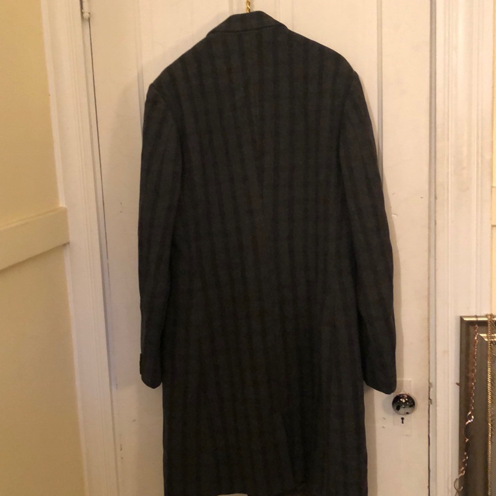 Elegant men’s gray long coat M/L - Picture 5 of 8